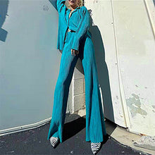 Load image into Gallery viewer, solid color drape pleated two-piece set AY3584