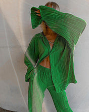 Load image into Gallery viewer, solid color drape pleated two-piece set AY3584