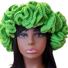 Load image into Gallery viewer, Adult lace beanie hat fashion and versatile ruffle pullover hat AE4147