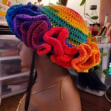 Load image into Gallery viewer, Adult lace beanie hat fashion and versatile ruffle pullover hat AE4147