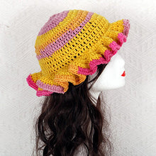 Load image into Gallery viewer, Adult lace beanie hat fashion and versatile ruffle pullover hat AE4147