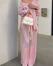 Load image into Gallery viewer, solid color drape pleated two-piece set AY3584