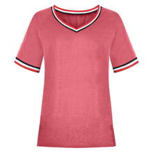Load image into Gallery viewer, Fashion short sleeve v neck t-shirt(AY1733)