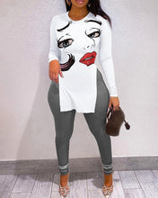 Load image into Gallery viewer, Fashion letter printing two-piece set(AY1599)