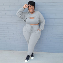 Load image into Gallery viewer, Fashion solid color three-piece sports suit(AY1595)