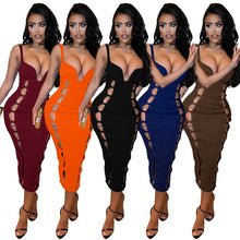 Load image into Gallery viewer, Hollow sexy dress AY2062