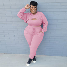Load image into Gallery viewer, Fashion solid color three-piece sports suit(AY1595)