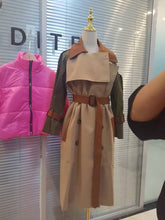 Load image into Gallery viewer, Fashion color matching long trench coat(AY1339)