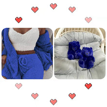 Load image into Gallery viewer, Three-piece +Teddy bear slipper set