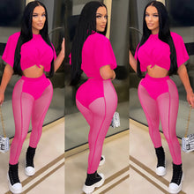 Load image into Gallery viewer, Sexy mesh sheer trousers two-piece set(AY1838)
