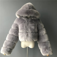 Load image into Gallery viewer, Faux Fur Jacket Faux Fox Fur Long Sleeve(AY1358)