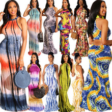 Load image into Gallery viewer, Tie dye print sexy long dress AY2021