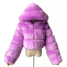 Load image into Gallery viewer, Faux Fur Jacket Faux Fox Fur Long Sleeve(AY1358)
