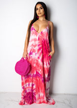 Load image into Gallery viewer, Casual loose print suspender Dress AY1936