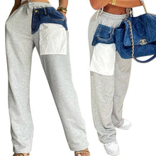 Load image into Gallery viewer, Fashion solid color panelled trousers(AY1780)