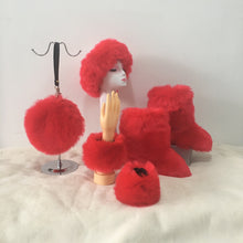 Load image into Gallery viewer, Colorful plush boots round pack four-piece suit(HPSD164)