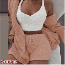 Load image into Gallery viewer, Plush three-piece soft casual wear