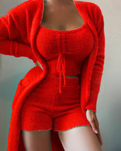 Load image into Gallery viewer, Leisure Solid Color Plush Three Piece Set AY1675