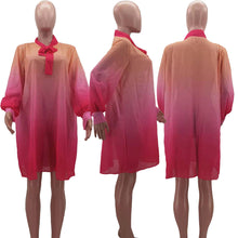 Load image into Gallery viewer, Gradient print swing dress AY1917