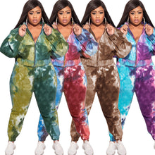 Load image into Gallery viewer, Tie-dye casual two-piece suit(AY1594)