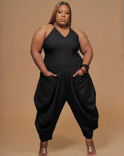 Load image into Gallery viewer, Plus solid color sling harem jumpsuit AY1102