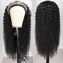Load image into Gallery viewer, 9A human hair natural color curly headband wig(AH5046)