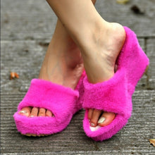 Load image into Gallery viewer, Platform Slippers with Wedge Fish Mouth(HPSD143)