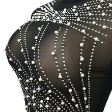 Load image into Gallery viewer, Sexy mesh rhinestone fringed dress(AY1721)