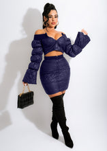 Load image into Gallery viewer, Lantern sleeve and one-word neck skirt suit(AY1526)
