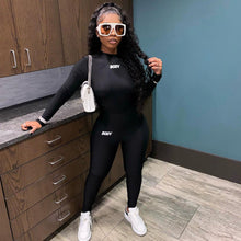 Load image into Gallery viewer, Casual letter printing multicolor sports suit(AY1220)