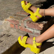 Load image into Gallery viewer, Platform Braided Buckle Sandals(HPSD204)