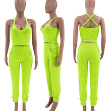 Load image into Gallery viewer, Candy color bandage leisure two-piece set AY2061