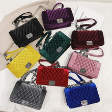 Load image into Gallery viewer, Velvet rhombus chain crossbody bag(AB2044)