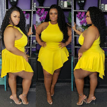 Load image into Gallery viewer, Slim large size irregular solid color jumpsuit AY1197