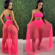Load image into Gallery viewer, Pleated mesh chest wrap two-piece set AY1944