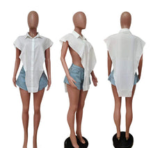 Load image into Gallery viewer, Fashion Solid Color V-Breasted Shirt Top(AY1806)