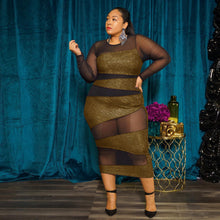 Load image into Gallery viewer, Sexy Shiny Patchwork Sheer Dress(AY1778)