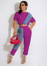 Load image into Gallery viewer, Denim casual sports suit AY2014