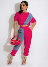 Load image into Gallery viewer, Denim casual sports suit AY2014