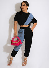 Load image into Gallery viewer, Denim casual sports suit AY2014