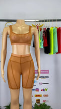 Load image into Gallery viewer, Mesh suspender vest tight shorts sportswear AY1942