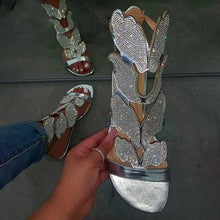Load image into Gallery viewer, Butterfly Rhinestone sandals HPSD220