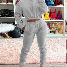 Load image into Gallery viewer, Solid color plus velvet leisure suit(AY1525)