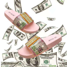 Load image into Gallery viewer, Hot dollar rhinestone slippers HPSD025