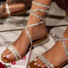Load image into Gallery viewer, Hot selling rhinestone flat sandal