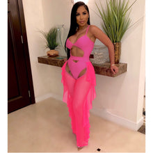 Load image into Gallery viewer, Sexy solid color mesh two-piece set(AY1807)