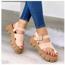 Load image into Gallery viewer, Thick bottom buckle high-heeled sandals HPSD211