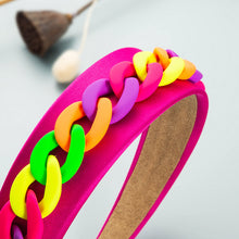 Load image into Gallery viewer, Fashion color chain macaron headband(AE4055)