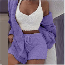 Load image into Gallery viewer, Plush three-piece soft casual wear