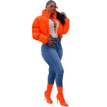 Load image into Gallery viewer, Fashion candy color zipper coat cotton top(AY1362)